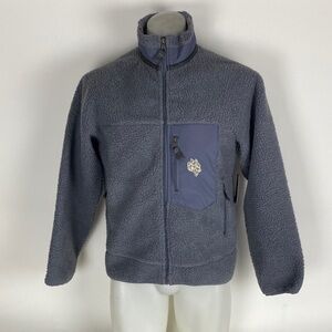 NWT Darc Sports Lone Pine Fleece Jacket In Stone Gray Men’s Size Small